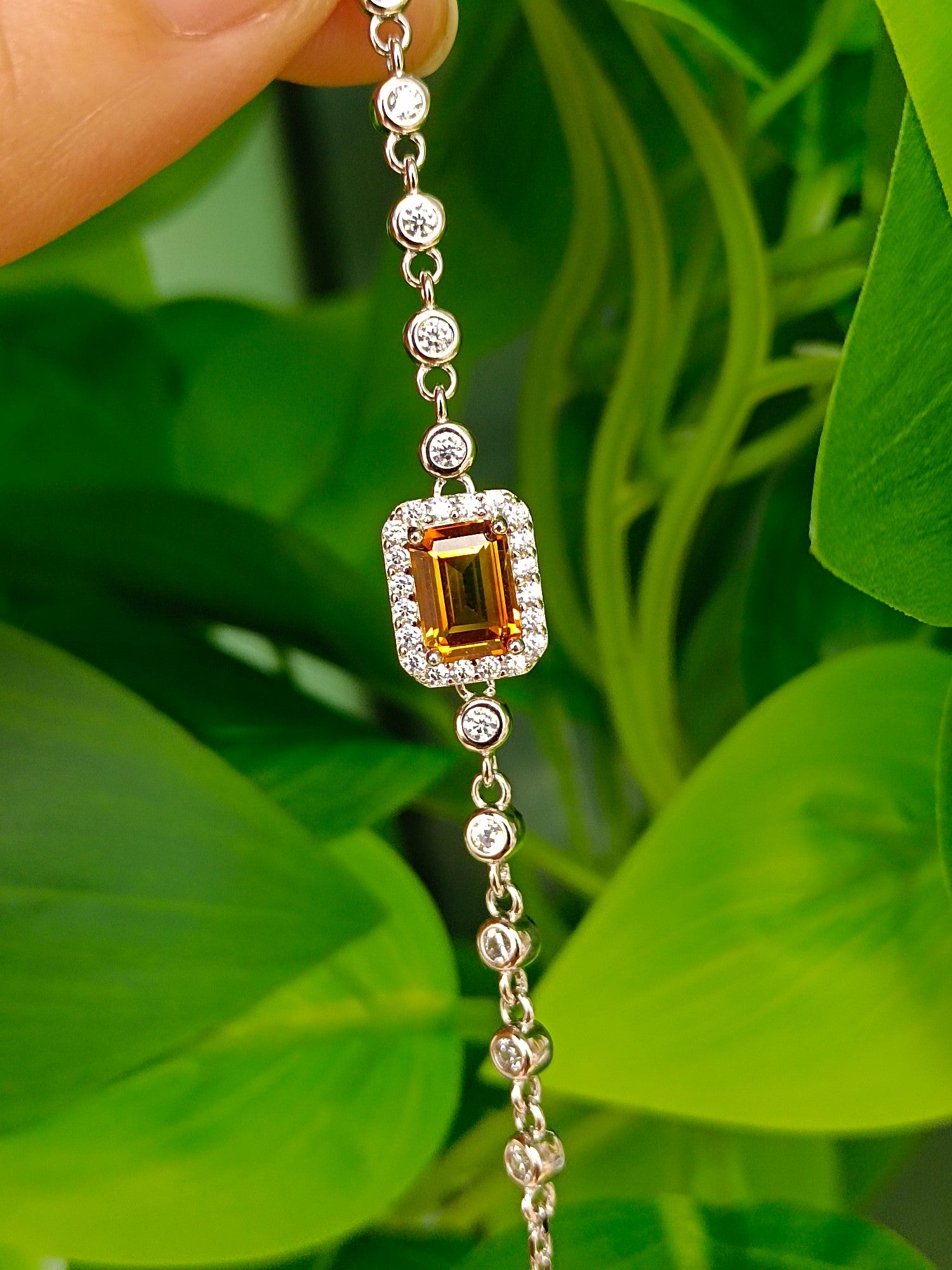 Dazzling Natural Violent Yellow Citrine Bracelet - Premium Jewelry - 图片 2