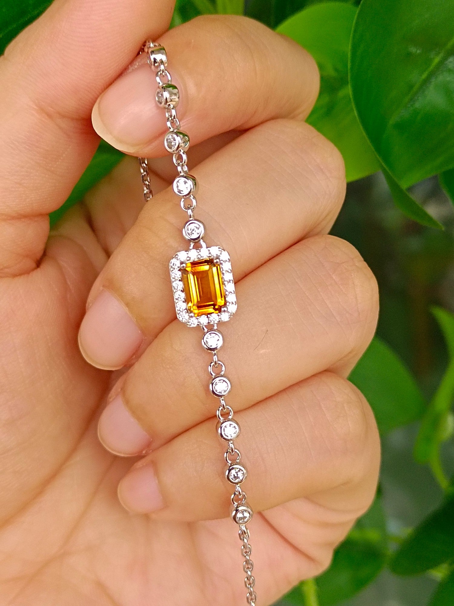 Dazzling Natural Violent Yellow Citrine Bracelet - Premium Jewelry - 图片 4