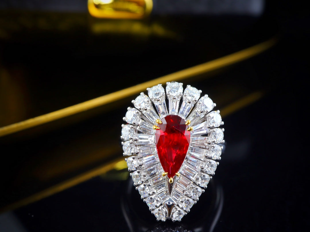 2.11ct Pigeon's Blood Ruby Ring/Pendant - Unheated & Vivid Red Gemstone Jewelry - 图片 3