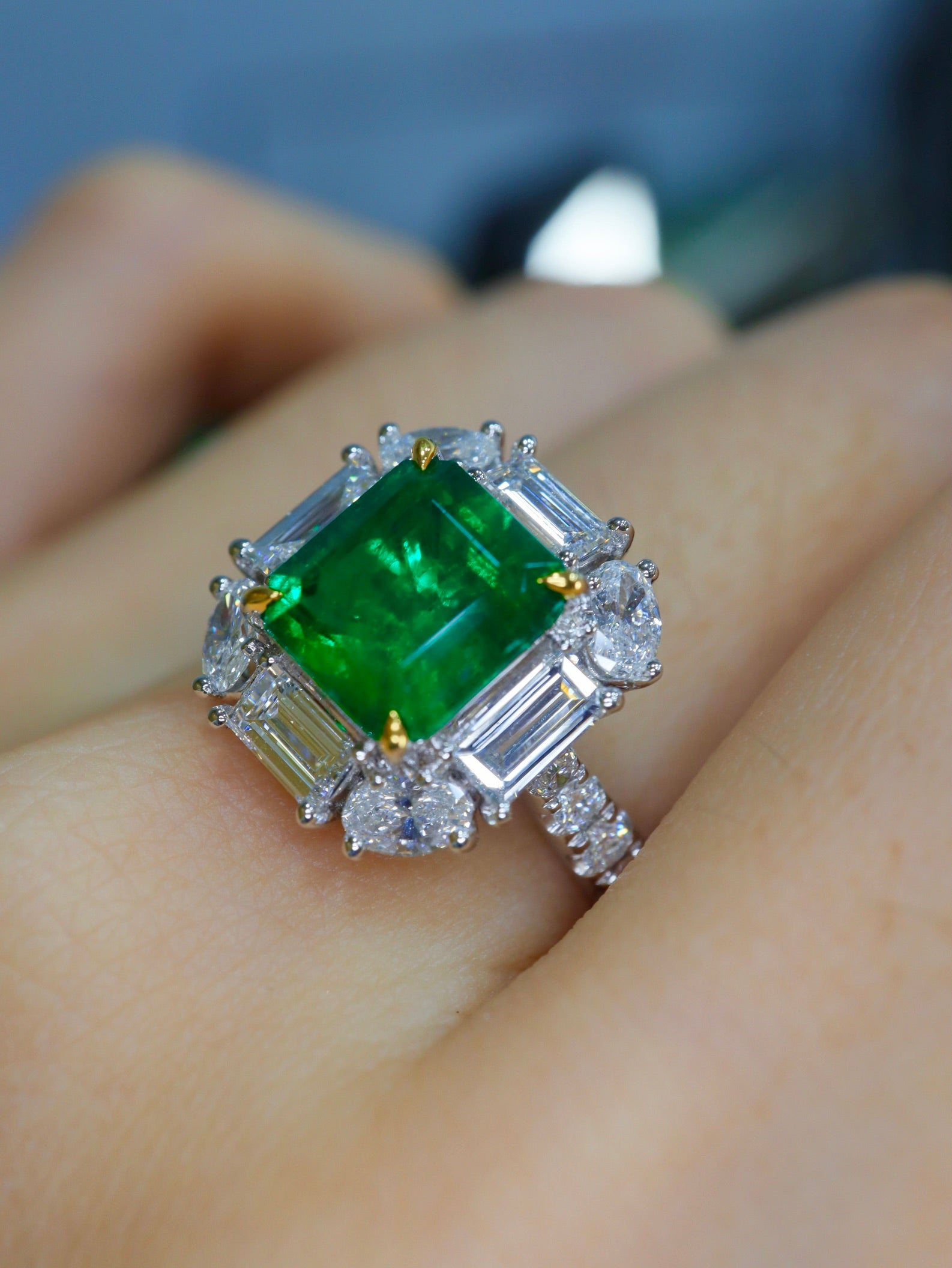 Afghan Panjshir Emerald Ring - Premium Wharton Green Jewelry - 图片 4