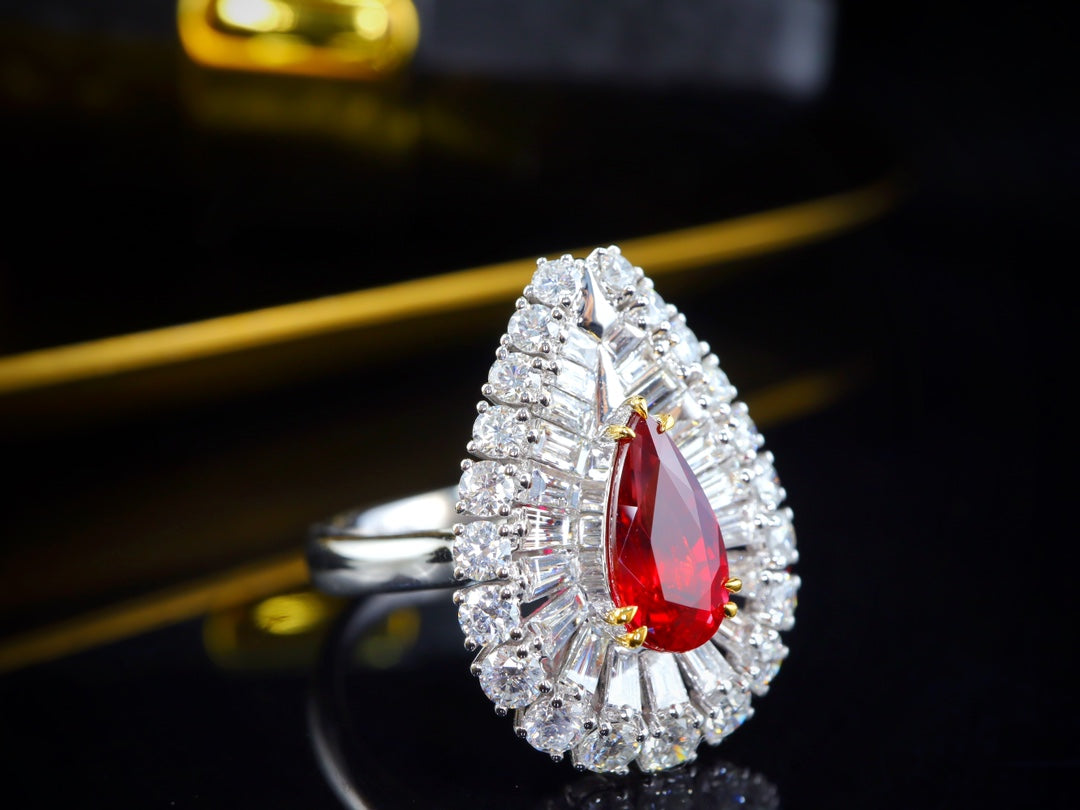 2.11ct Pigeon's Blood Ruby Ring/Pendant - Unheated & Vivid Red Gemstone Jewelry - 图片 4