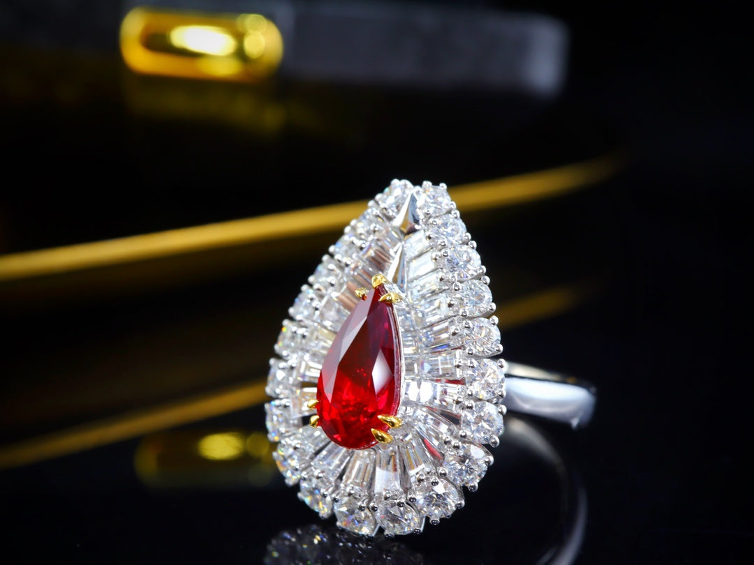 2.11ct Pigeon's Blood Ruby Ring/Pendant - Unheated & Vivid Red Gemstone Jewelry - 图片 5