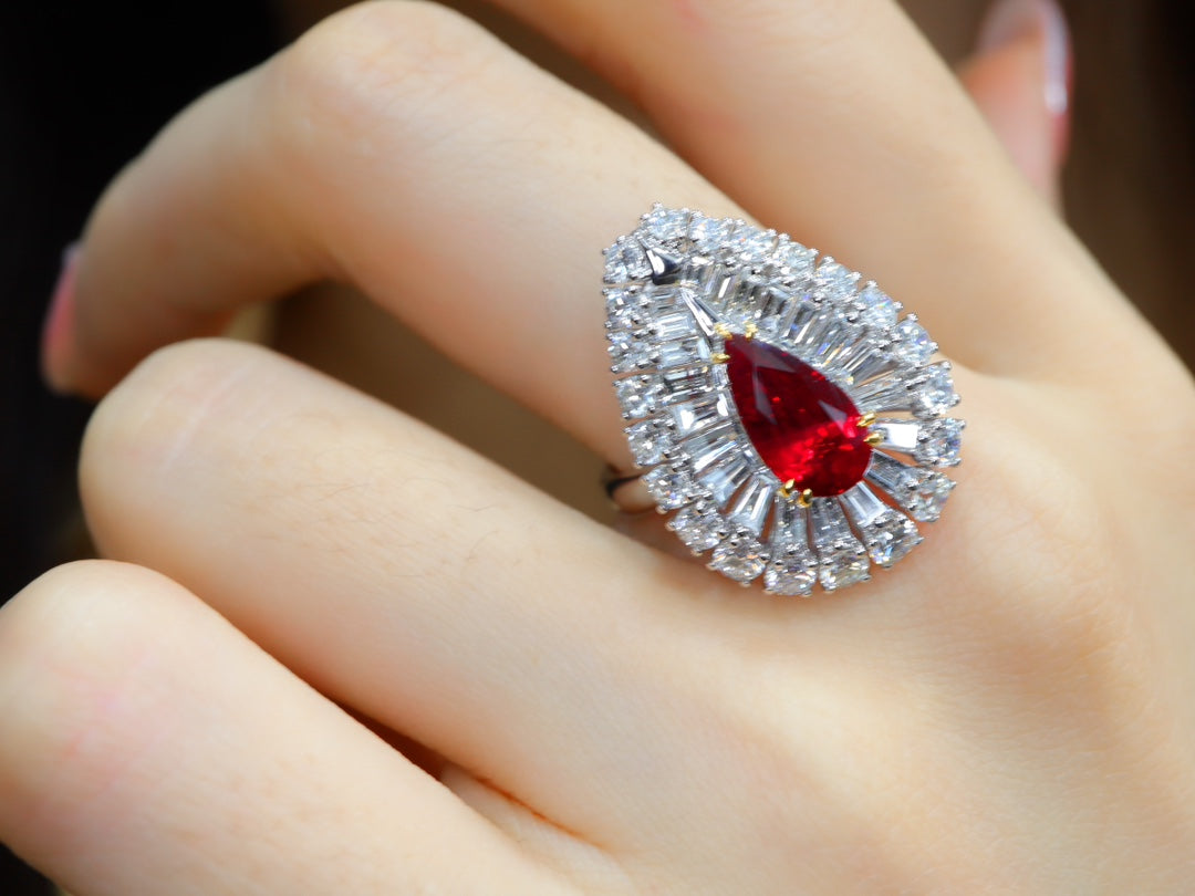 2.11ct Pigeon's Blood Ruby Ring/Pendant - Unheated & Vivid Red Gemstone Jewelry - 图片 6