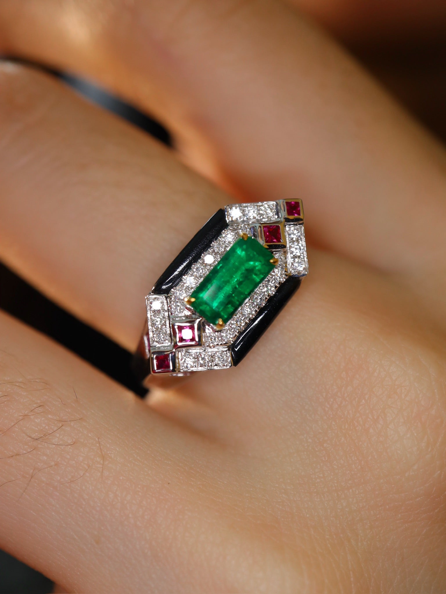 Art Deco Inspired Heavy Craftsmanship Ring - Exquisite Jewelry - 图片 7