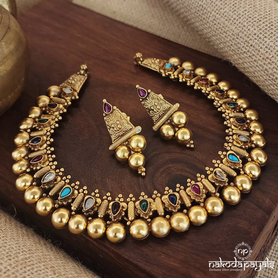 Gold Plated Silver Necklace Collection From 'Nakoda Payals'