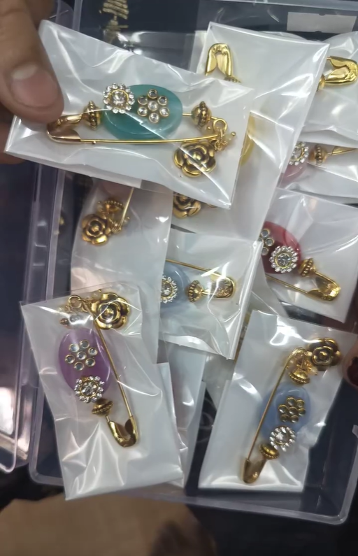 Imitation Beaded Saree Pin From 'Lakshmi Fancy Store'