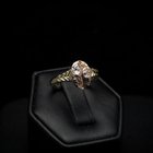 我做了两个颜色的咖啡谷物戒指双色