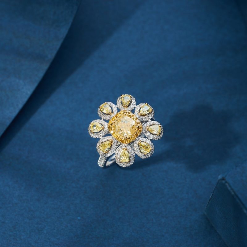 Dazzling Yellow Diamond Sun Ring - Premium Jewelry Collection Jeweler.Jewelry