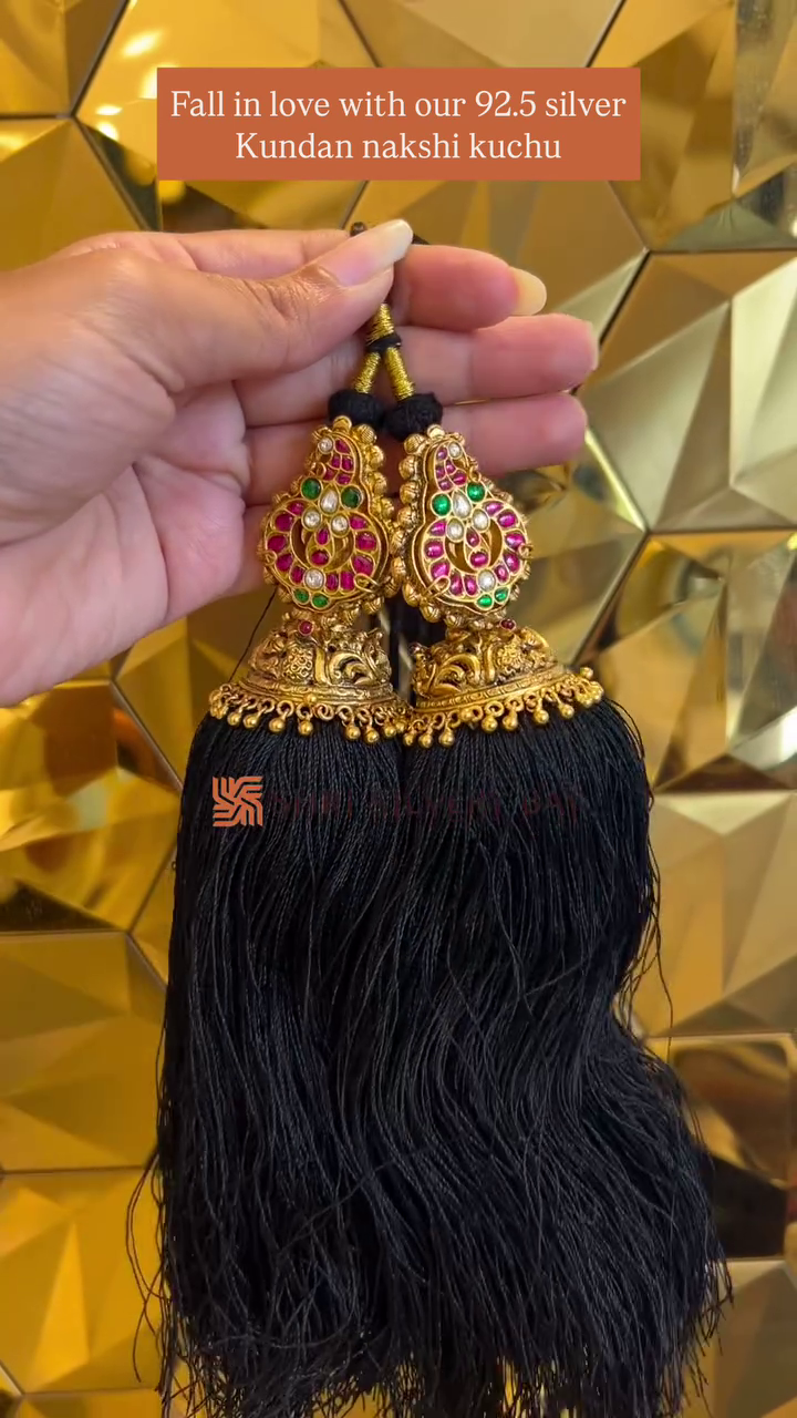 92.5银中心kundan jada kunchu来自“什里银湾”•印度南部珠宝