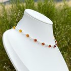 我朋友的伴侣为这个朋友的生日订购了这件作品 - 她有一家名为Dusted in Daisies，喜欢向日葵的公司，她最喜欢的颜色是葵花籽黄色。用纯银和琥珀色的银珍珠制成（::