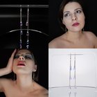 我制造的雨膜的耳环。我喜欢不锈钢，因为它是我敏感耳朵的低过敏性