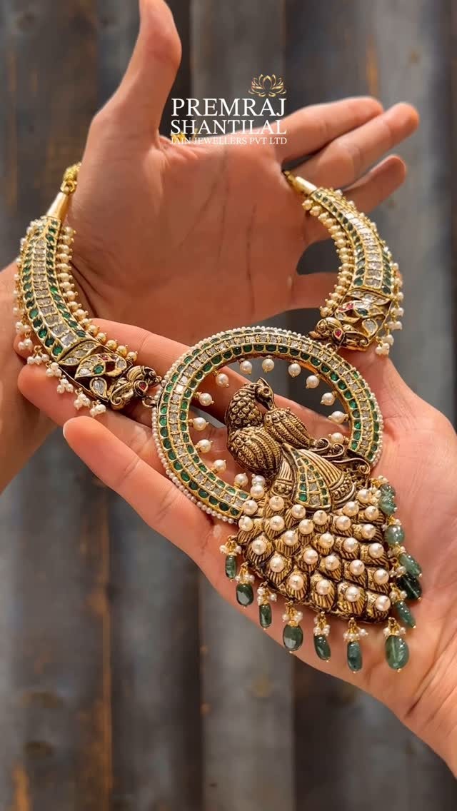 Peacock Kundan Kanti Necklace From