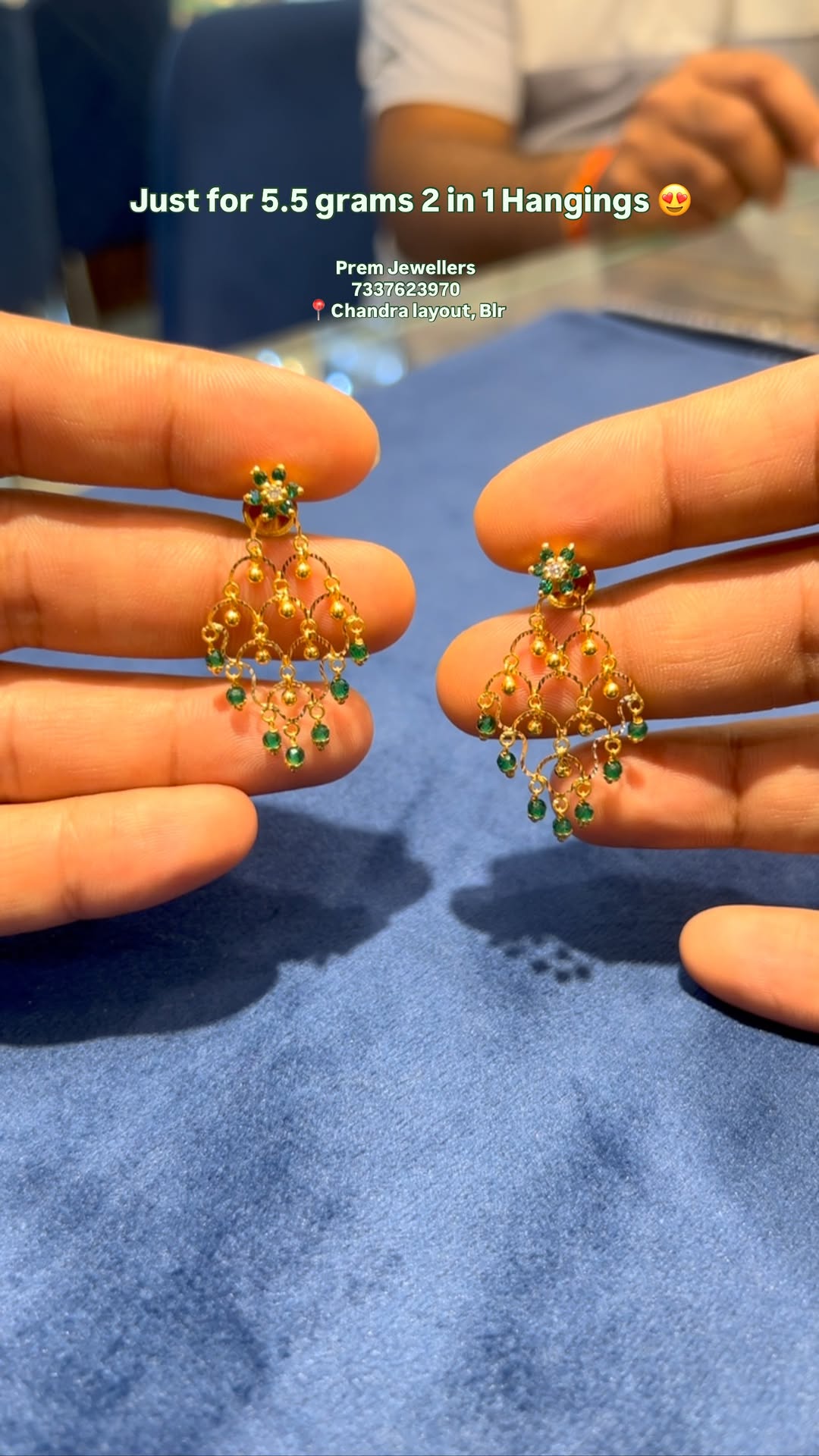 2 in 1 Gold Earrings From