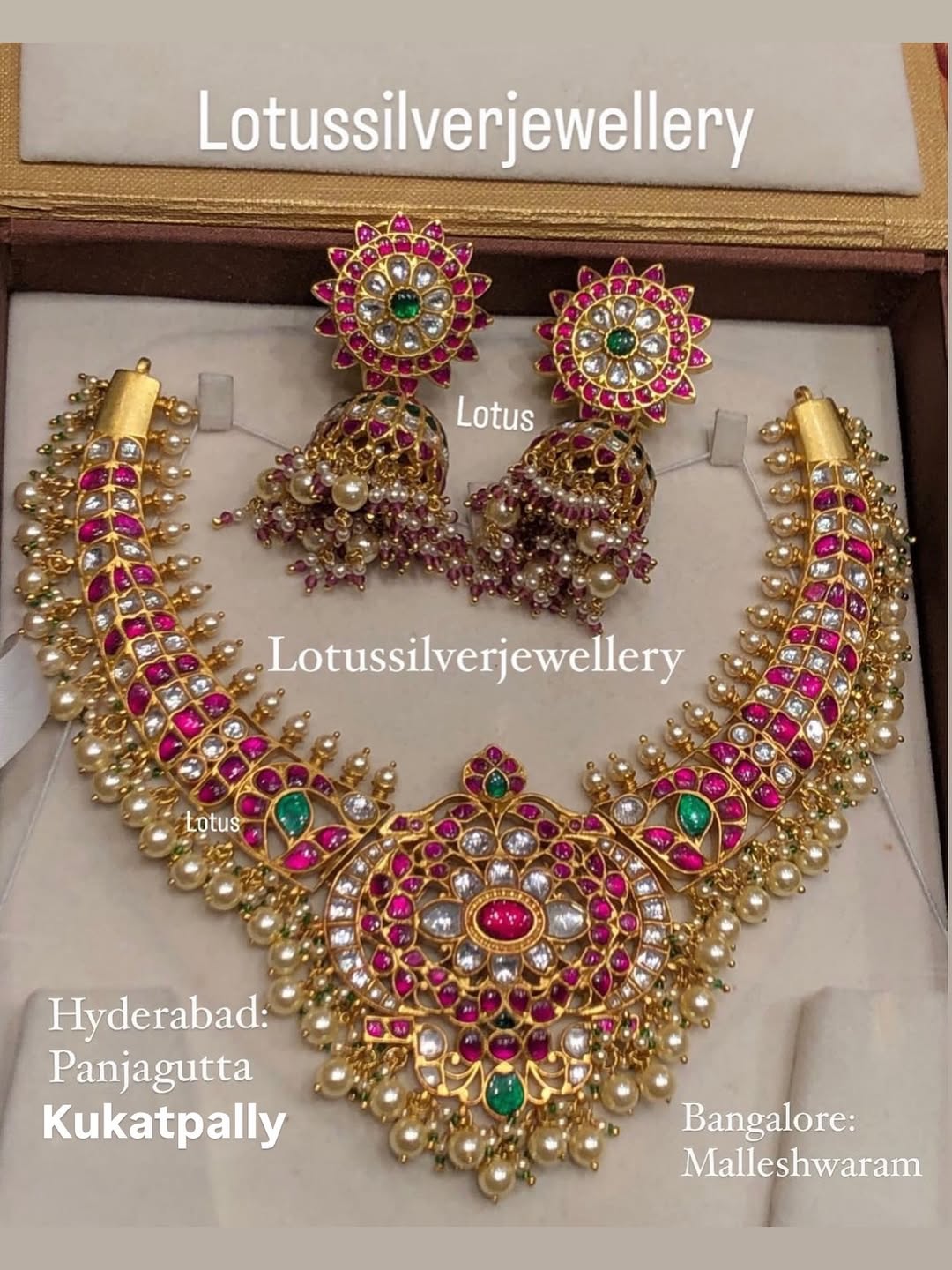 Gold Plated Jadau Kundan Necklace From