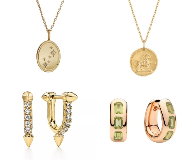 用大胆而耀眼的金色的碎片庆祝狮子座季节，像阳光一样发光