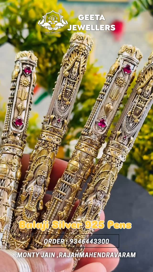 Venkateswara Swamy Silver Pens From