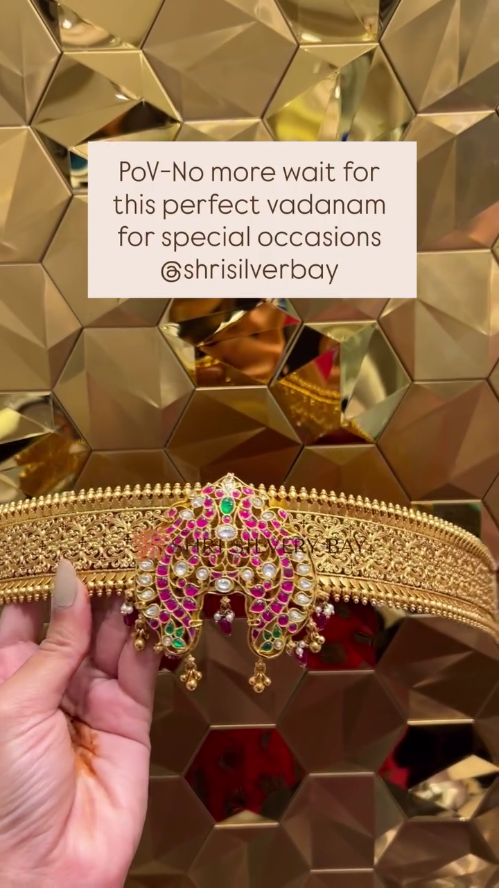 92.5黄金涂有英亩的“什里银湾”•印度南部珠宝