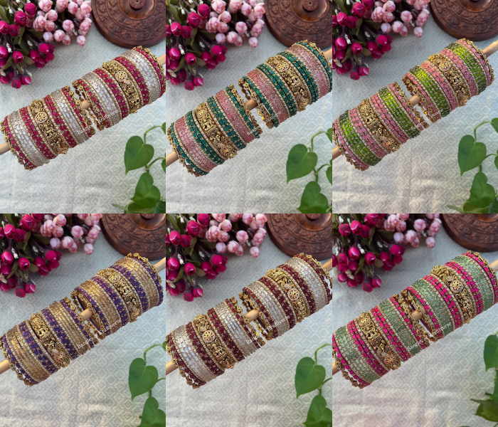Customised Lakshmi and Glass Bangle Sets From