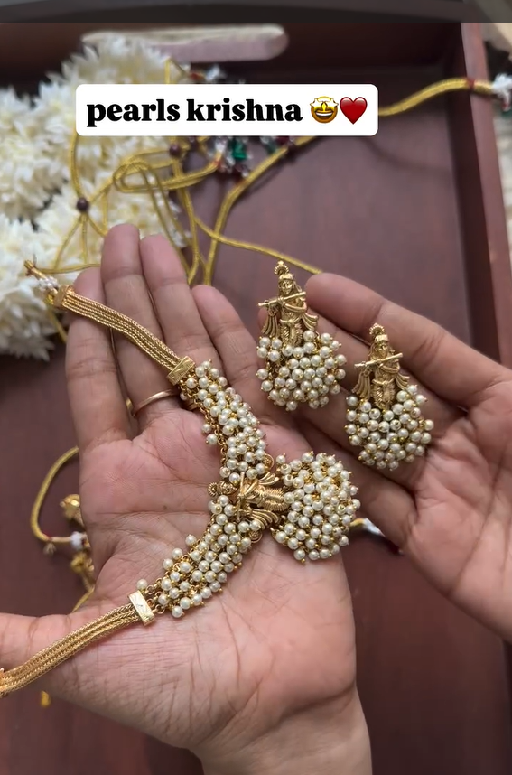 Krishna Temple Necklace From