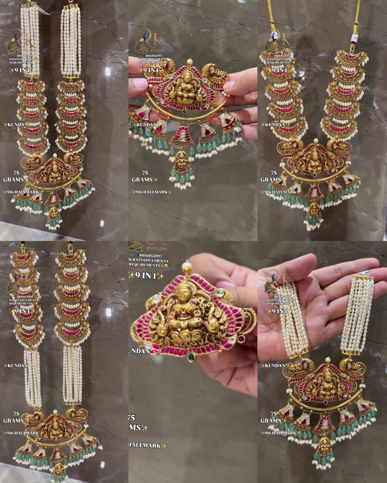Kundan 9-in-1 Hair Accessories From ‘R K Jewellers’