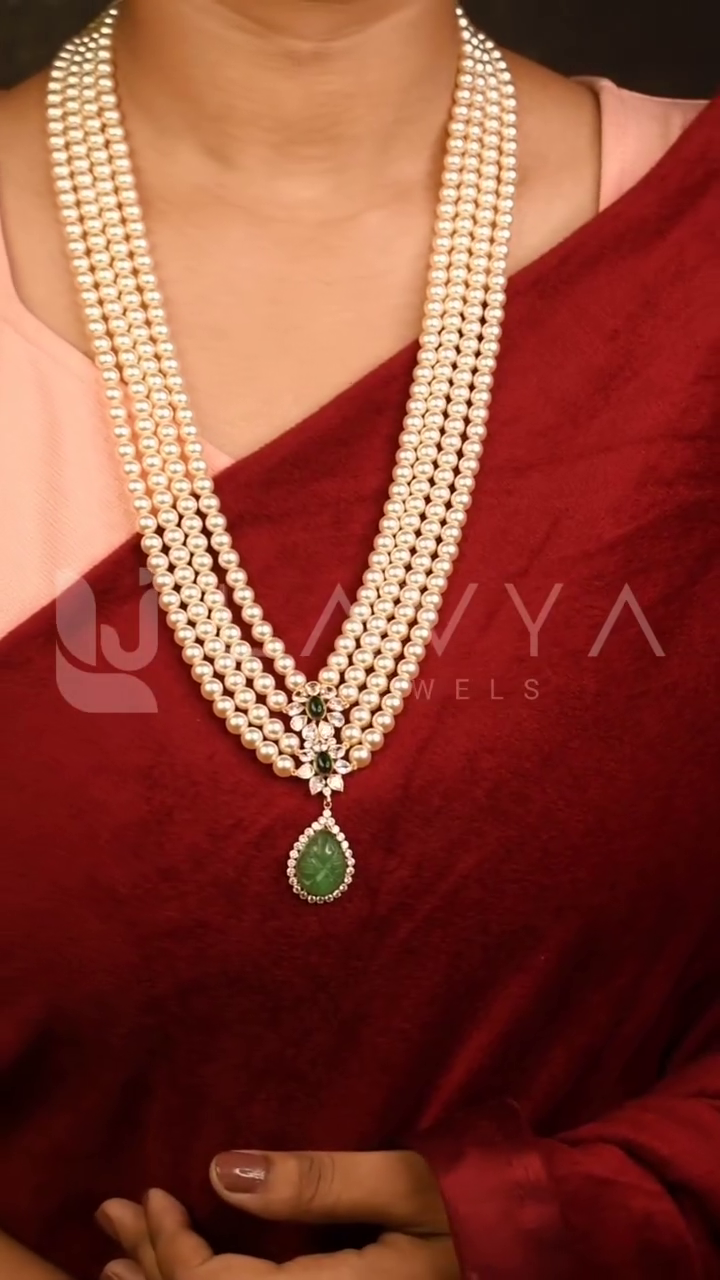 Layered Gold Pearl Mala From