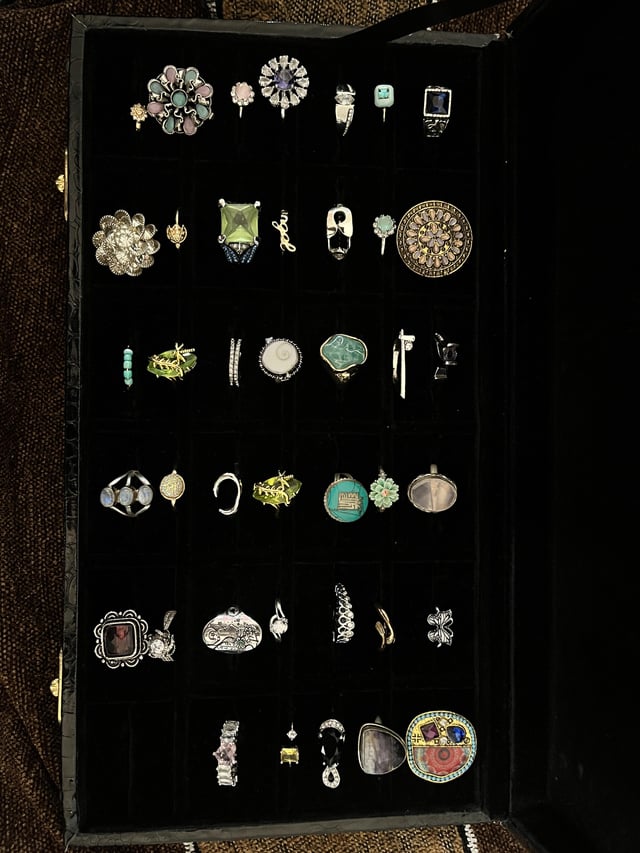 我想展示我的戒指收藏