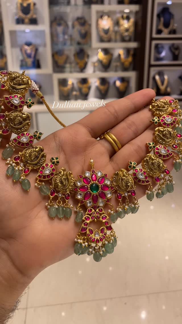 Gold Plated Jadau Kundan Necklace From