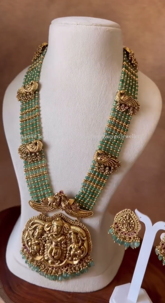 Traditional Lakshmi Beaded Haram From