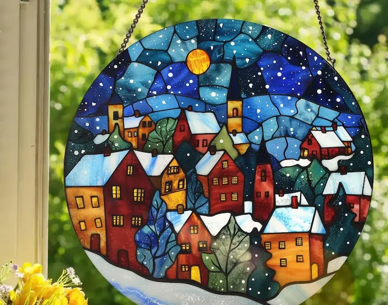 BanwellDesigns / Decorative Jewel 设计的华丽彩色玻璃风格阳光捕手