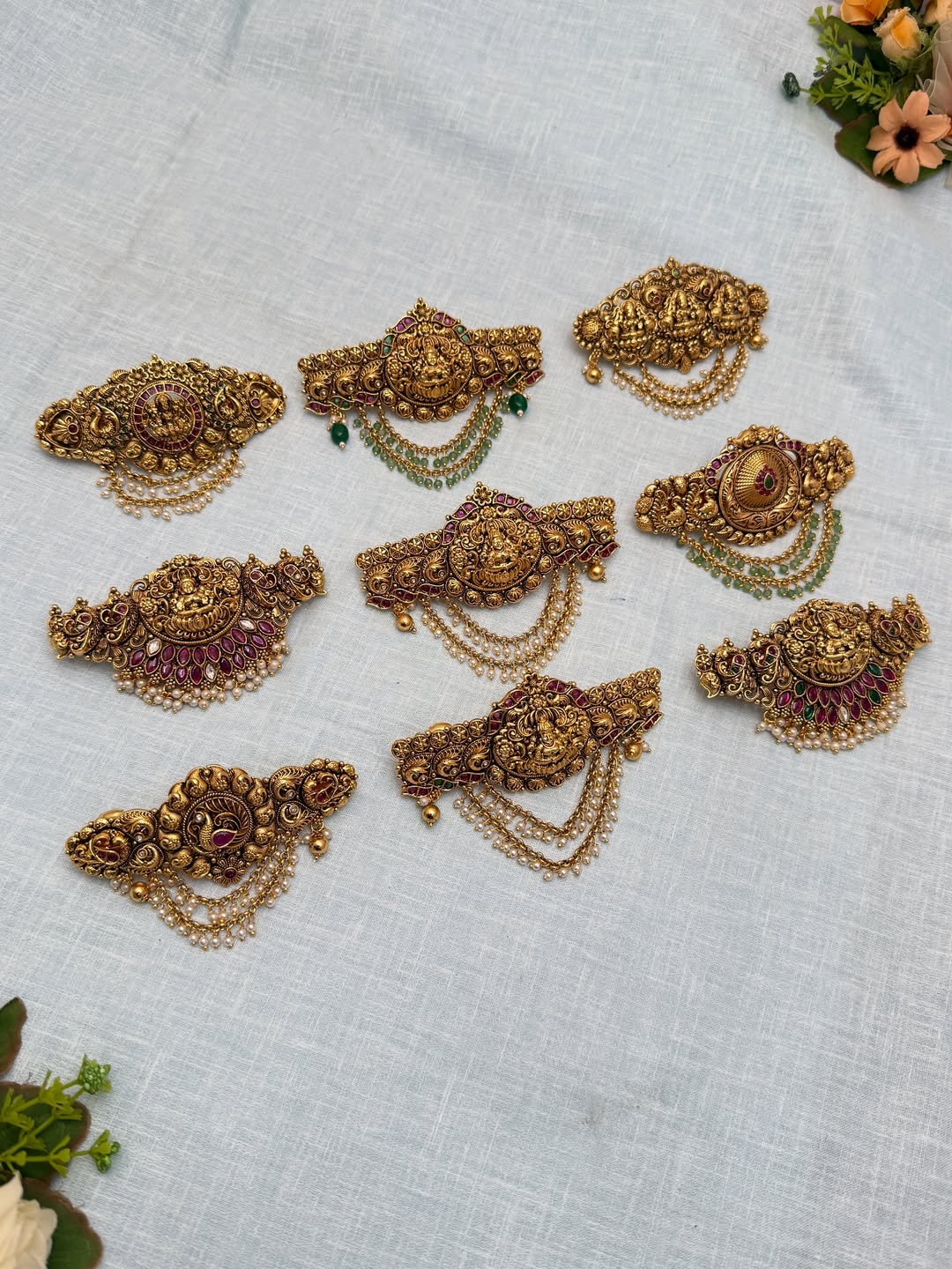 Antique Hair Clips From