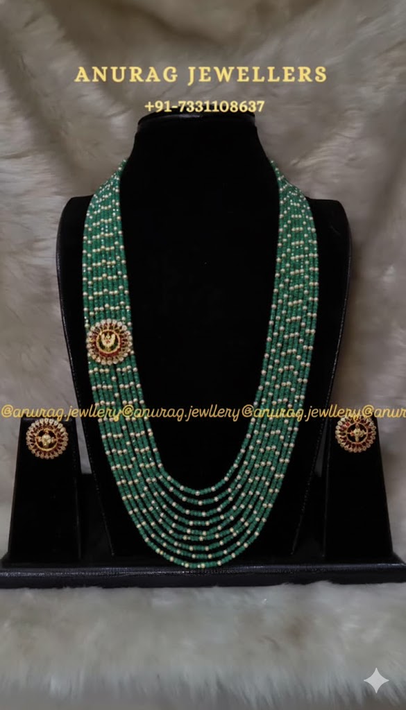 Gold Beaded Long Necklace From