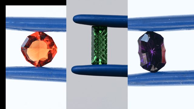 宝石是刻面的。