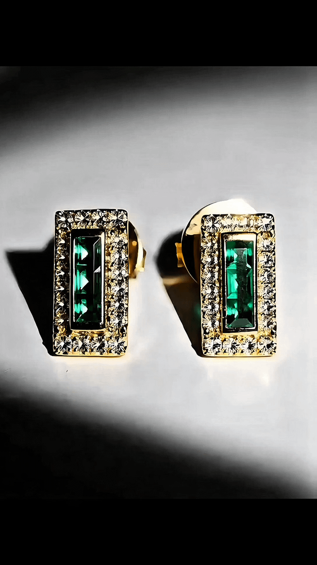 制作祖母绿耳环