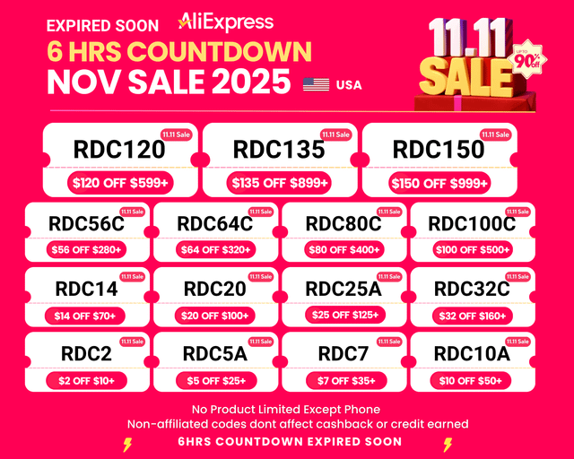 AliExpress 销售优惠券 11.11 |美国 20% 折扣新优惠券
