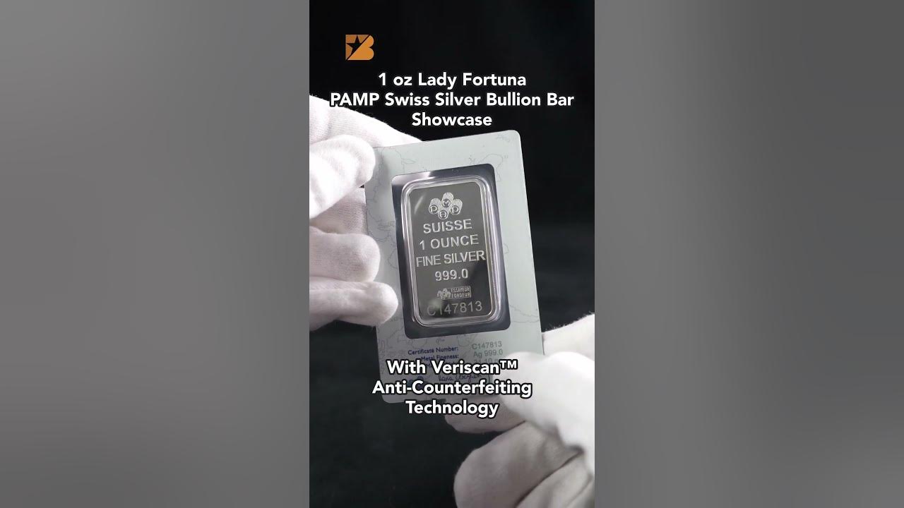 漂亮的 1 盎司 Pamp 银条展示柜