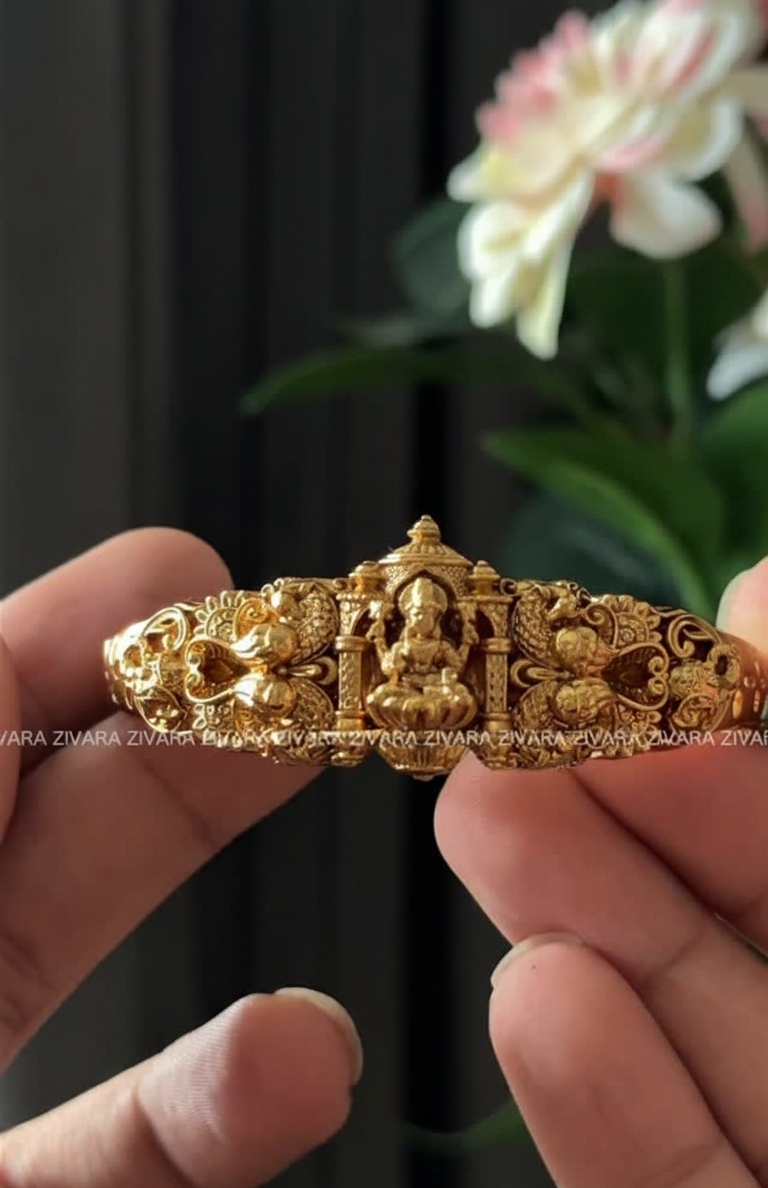 3D Lakshmi Temple Bracelet From