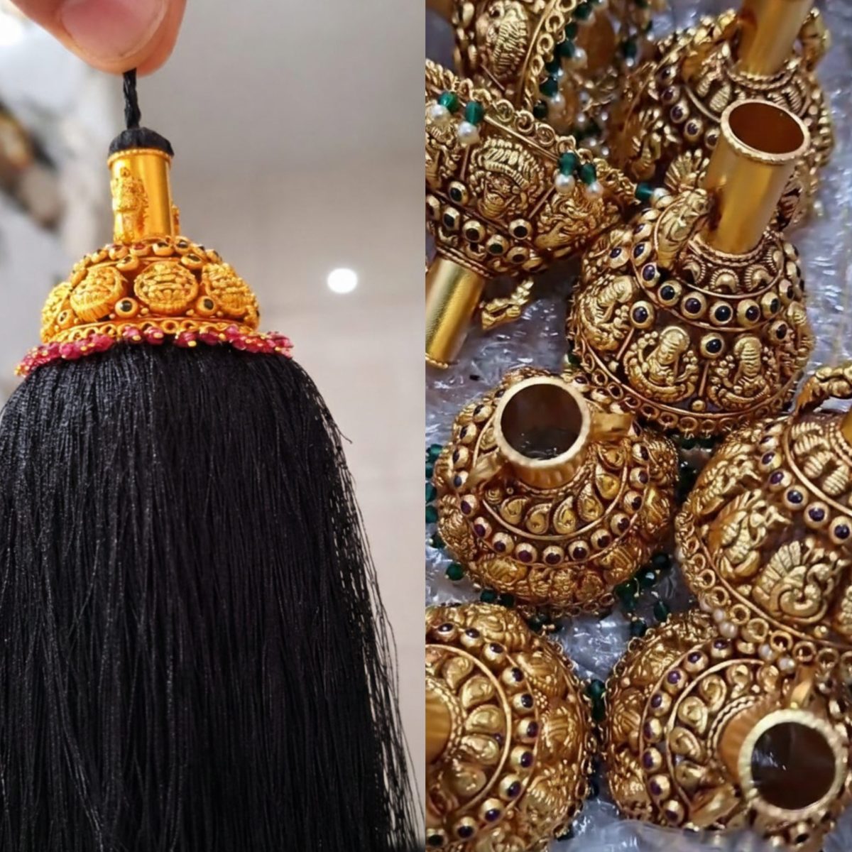 92.5 Jada Kungalam 银质，来自“Vijay Pearls Jewellery” • 南印度珠宝