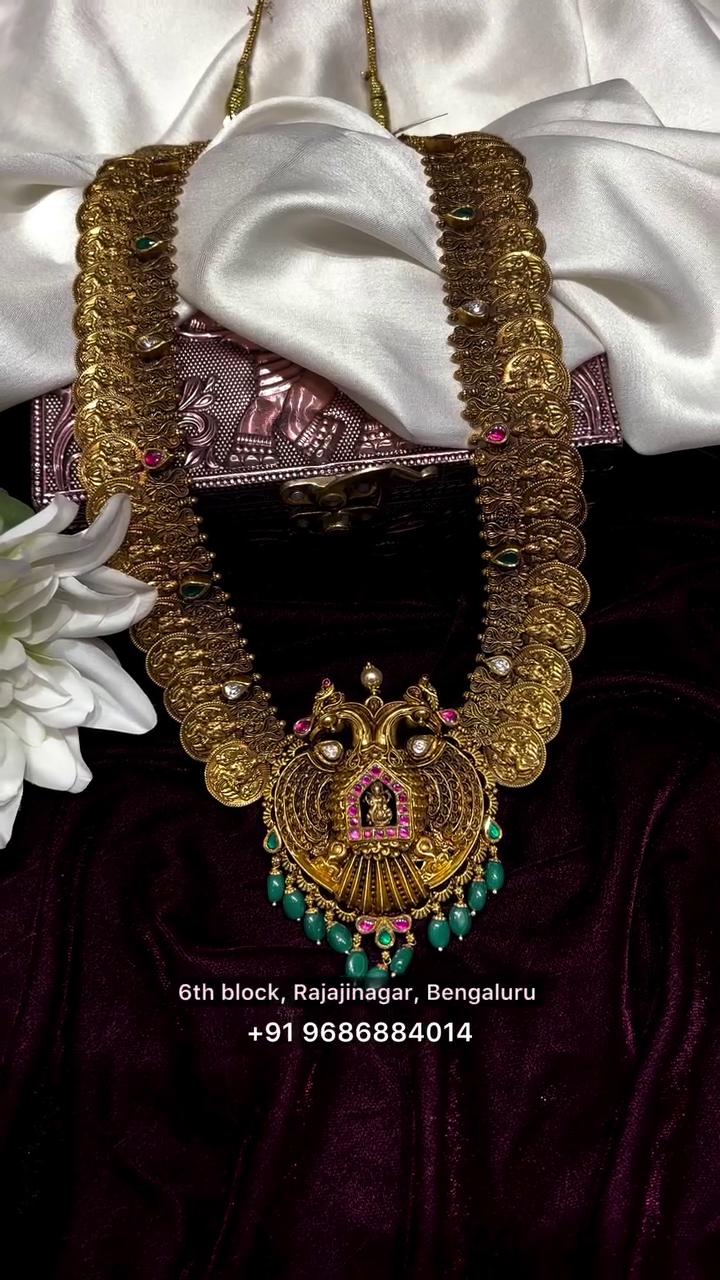 Gold Antique Kaasu Long Haram From