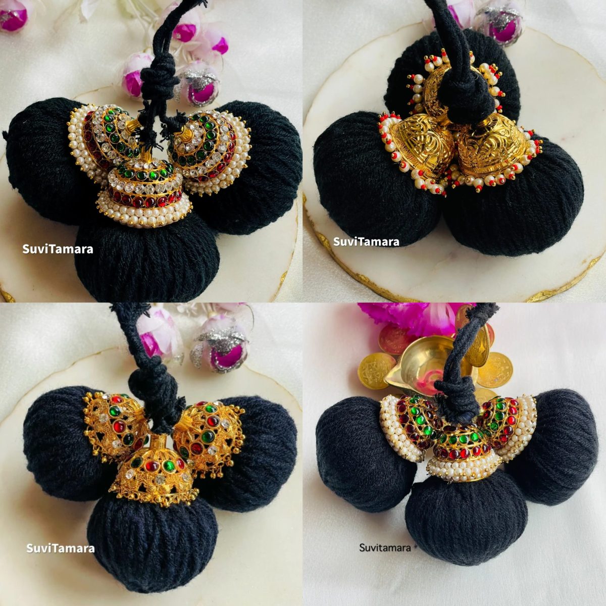 “SuviTamara Designs”的 Jada Kunjalam 系列 • 南印度珠宝