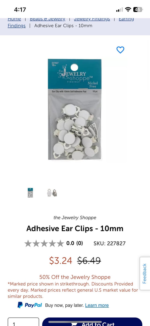 使用耳夹夹住耳环