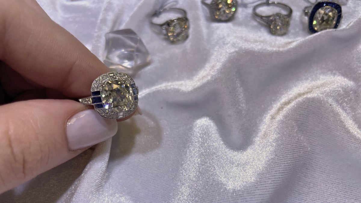 Yellow tinted diamond engagement rings from EDJ