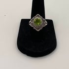 纯银橄榄石戒指