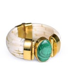 手工制作的黄铜和骨头手链 - 由印度工匠制作