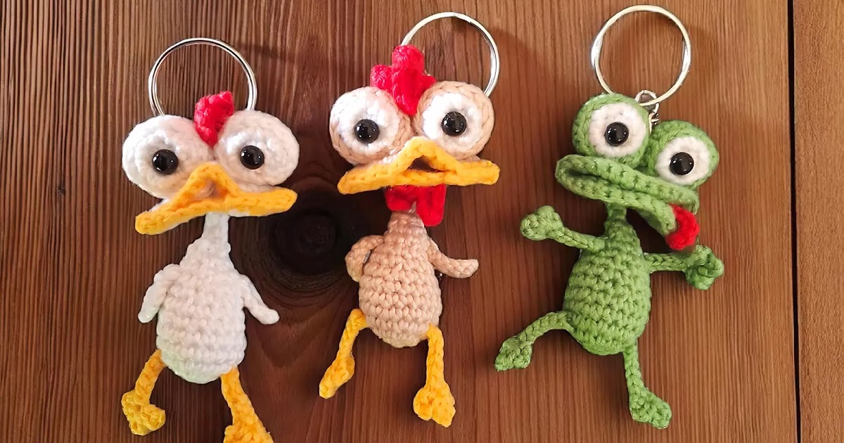 Amigurumi 农场动物钩针钥匙扣图案课程