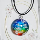 彩虹云树脂吊坠