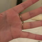 全新黄金 14k 白金戒指