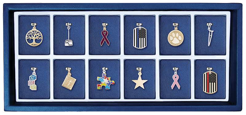 A collage of all the charms in the collection.