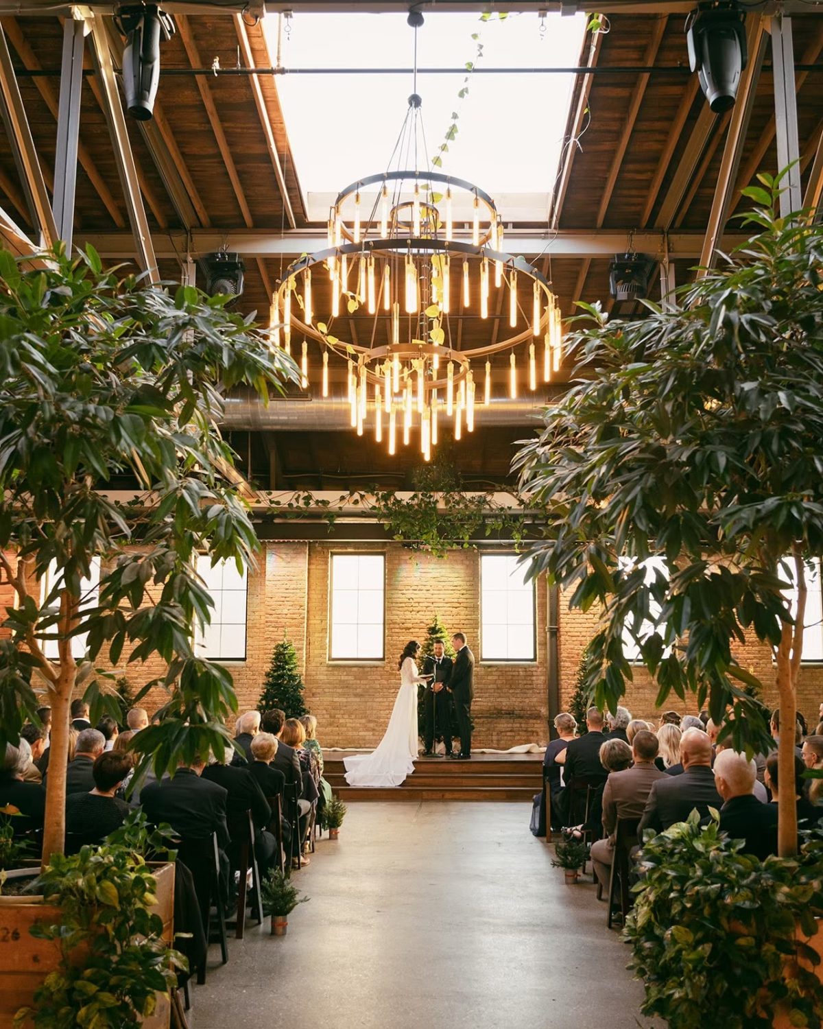 Bride and groom say vows at Ivy House wedding ceremony