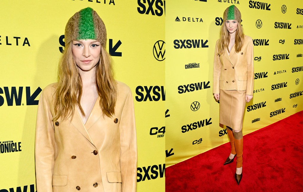 Hunter Schafer 在 SXSW 2024 上演绎 Prada 和紧身裤的复古风格
