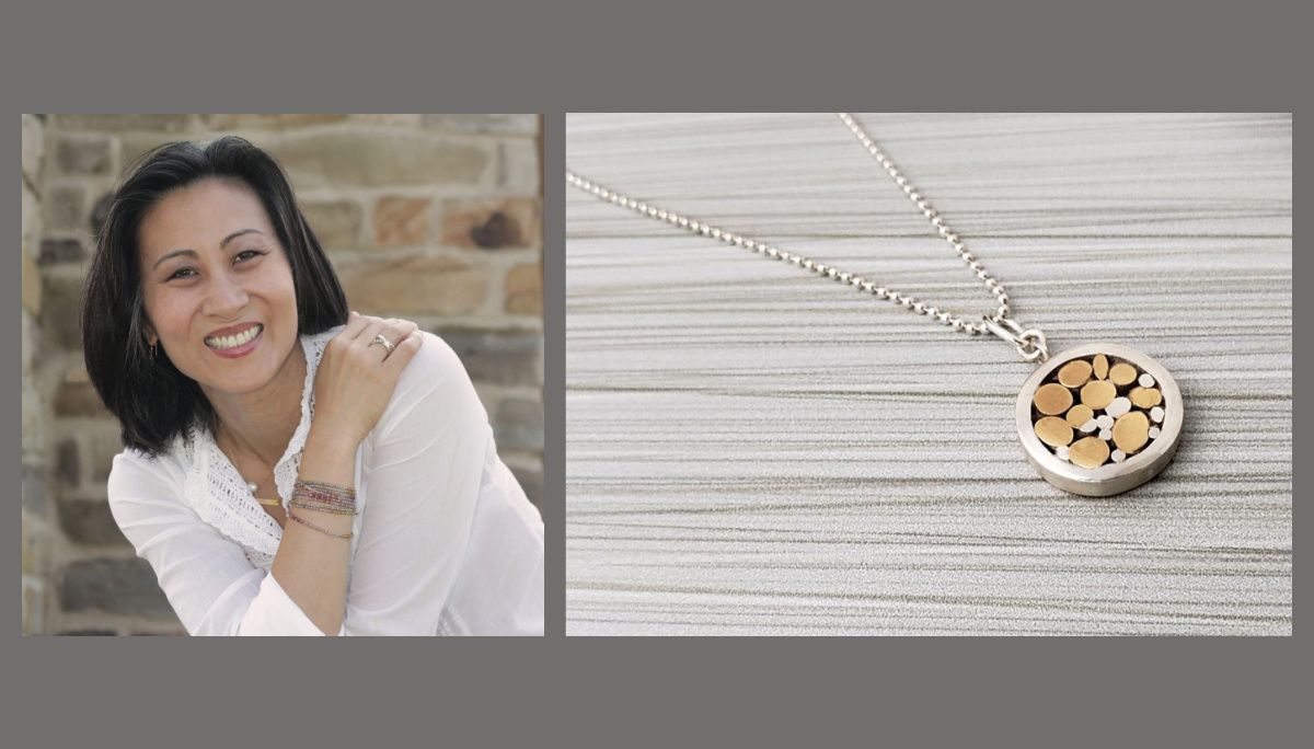 Kieu Pham Gray and a jewelry project from her Fragments Bead Fest workshop